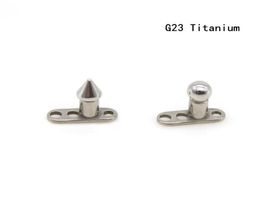 Spike Ball Dermal Anchor Skin Diver Grade 23 titanium G23 Head Micro Retainers Fashion Body Piercing Jewelry 12G Bar1460165