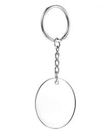 Keychains 25Pcs Acrylic Clear Circle Discs And Key Chains Round Keychain Blanks For DIY Projects Crafts13079821