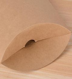 100PCS Kraft Paper Pillow Box Gift Candy Boxes Packaging Bag For Home Birthday Wedding Party Supplies40108971172980