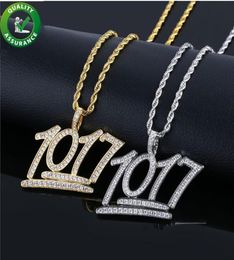 Mens Jewellery Hip Hop Iced Out 1017 Pendant Diamond CZ Bling Shiny Creative Mens Gold Chain Pendants Luxury Designer Necklace Acces8236672