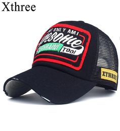 Xthree Summer Baseball Cap Embroidery Mesh Cap Hats For Men Women Snapback Gorras Hombre hats Casual Hip Hop Caps Dad Casquette 207461048