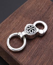 Personalized S925 Sterling silver jewelry designer handmade punk cherry blossom key chain 7253910