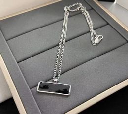 Mens designer necklaces luxury design pendants silver black white high end Personalized Street trend Punk hip hop jewelry womens f5936312