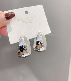 Hoop Earrings And American Style Wide Face Opening C Shape Printing Fashion Female Exaggerated Ins Trendy Luxury Brinco2009239