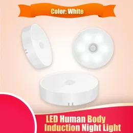 Night Lights Motion Sensor LED Light USB Rechargeable Human Body Induction Bedroom Bathroom Stairs Decorative Lighting Lamp