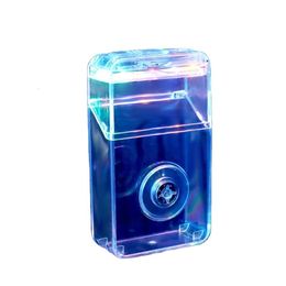 Tide Play Fun Decompression Turntable Multi-Function 20 Coarse Transparent Luminous Charging Cigarette Case Wholesale