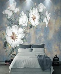3d Wallpaper Vintage oil painting flower European style abstract Living Room Bedroom Kitchen Mural Wallpapers Wall Covering5687180