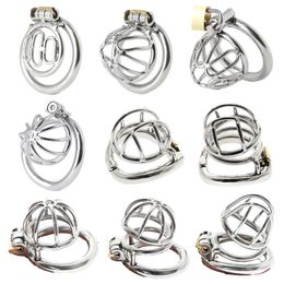 Small Metal Penis Lock Cock Cage Male Stainless Steel Chastity Device Urethral Ring BDSM Sex Toy For Men Erotic Bondage 240423