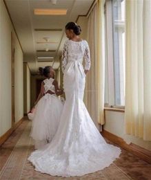 2016 New Fashion Nigerian 34 Long Sleeve Applique Lace Mermaid Wedding Dresses With Crystal Off The Shoulder Bridal Dress1151032