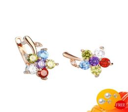 Dangle Chandelier Fashion 925 Silver Jewelry Earrings Created Topaz Zircon Gemstones Rose Gold Drop Earring Accessories For Wome8185412