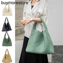 BottegVenets Handbag 7A 54cm Hop Totes Calfskin Underarm Hobo leather woven one large capacity and son bucket lazy wind handbagC674