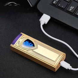 High Capacity Custom Screen Pattern USB Charging Touch Sensing Electric ARC Cigar Lighter