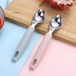 Steel Tools Stainless Ice Scoop Tool Comfortable Anti-Freeze Handle Icecream Stacks Yoghourt Fruit Watermelon Scoops Q963 Cream S Cream S 0430