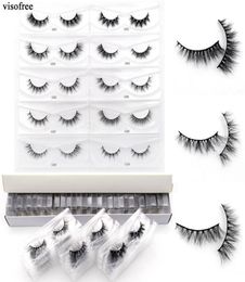 False Eyelashes Viso 3060100 Pairs Mink Lashes No Box 3D Short Natural Eyelash In Bulk Cruelty Makeup Lash6700552