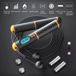 Weight Loss Jump Rope Counter Speed Digital Crossfit Adjustable Cordless Skipping Fitness Professional 240416