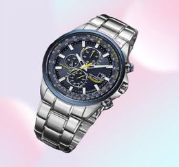 Wristwatches Men039s Watch Business Quartz Luxury Waterproof Blue Angel World Chronograph Casual Steel Band for Men 2022 New 222736206