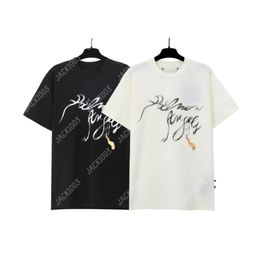 Palm PA Tops Smoke Logo Summer Loose Luxe Tees Unisex Couple T Shirts Retro Streetwear Oversized T-shirt Angels 2276 UCP