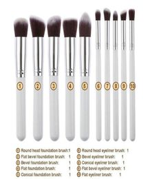 10pcs Makeup Brushes 10pcs Professional Cosmetic Brush Kit Nylon Hair Wood Handle Eyeshadow Foundation Tools6572495