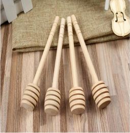 15 cm Stirrer Wooden Honey Spoon Stick for Honey Jar Long Handle Mixing Stick Honey Dipper Party Supply7023550
