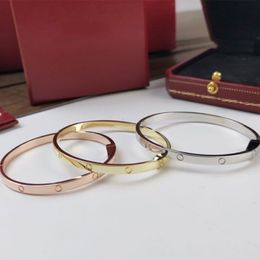 Luxury Designer Bracelets Gold And Silver Bracelet For Women Buckle Screw Bangle Casual Party Gift Jewelry Stands For Love Simple Atmosphere