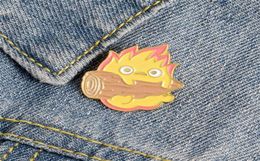 Cassifer Enamel Anime Pins Brooches Fire Elf Badge For Bag Lapel Pin Buckle Howling Jewelry Gift For Friends AB8417018622