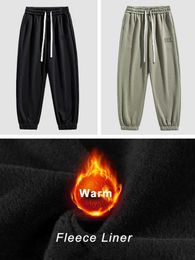 Men's Pants Winter thick velvet warm sports pants for mens street clothing drawstring cotton casual jogging pants for mens loose hot wool pants 8XLL24056