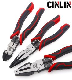 Effortless Multitool Flat NoseLong Nose Pliers Steel Wire Stripper Cable Cutter Crimper Criming Hand Tools Electrician Cutting 229961680