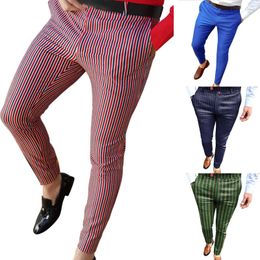 Men's Pants Autumn Mens Business Casual Tight Elastic Slim Fit Pencil Pants Fashion Street Clothing Jogging Trousers Mens Y2k Clothing J240429
