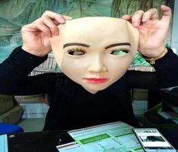 2017 Whole Female mask silicone realistic human skin mask Halloween dance masquerade cosplay party lady girl face mask 9955126