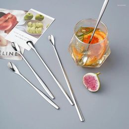 Spoons Stainless Steel Multifunctional Bar Long Handle Mixing Spoon Easy To Clean Cocktail Stirring Milk Tea