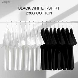 Men's T-Shirts Mens T-shirt short sleeved cotton white solid color casual womens unisex home clothing top three-way classic basic T-shirtL2405