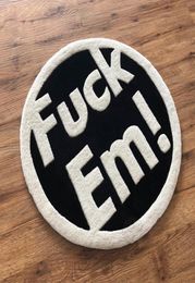 Home Furnishings Trendy GALLERY1950 x fck Em Round Shape Art Carpet Cashmere Fashion Parlour Rug Large Floor Mat Supplier7340897