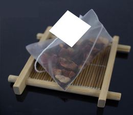 100pcslot nylon pyramid tea bags Philtres transparent empty Tea Bag 557cm8848593