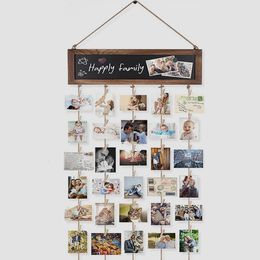 1 Set Hanging Po Display Holder Wall Mounted Collage Frame Home Decor Tag Clip 240427