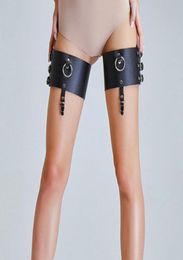1 Pair Adjustable Elastice Leather Leg Harness Garter Belt Gothic Thigh Ring Garter MX81615241