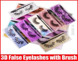 Eye Makeup Tool Thick Natural False Eyelashes with Lashes Brush Handmade Fake Lashes Accessories 15 Models1655949