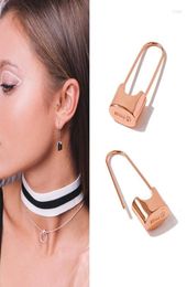 Hoop Earrings Supply High Quality Rose Gold Lock Buckle Pendant For Men Women Steel Jewelry8885873
