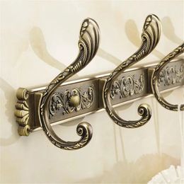 Carving Antique 5hook Hanger Over Door Hooks Bathroom Towel Holders Coat Rack Hat for Hanging Hair Dryer 240428