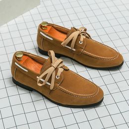 Casual Shoes Men Tassel Penny Loafers Handmade Suede Leather Driving Dress Moccasins Big Size 38-48