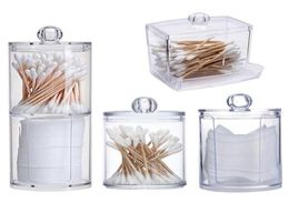 Storage Bags Acrylic Cosmetic Organizer Cotton Swabs Qtip Box Container Makeup Pad Jewelry Holder Candy9690162