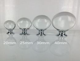 20mm 25mm 30mm 40mm glass drawer cabinet knobs s silver chrome crystal ball dresser door handles modern furniture knobs8763472