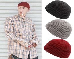 Short domed rogue men039s Han knitting cold melon skin yuppie Women039s hip hop SWEATER Hat3727970