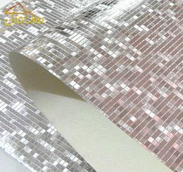 Whole Glitter Mosaic Wallpaper Background Wall Wallpaper Gold Foil Wallpaper Silver Ceiling Wallcovering Papel De Parede9459010