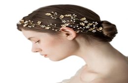 Wedding Headband Silver Leaf Crystal Flower Bridal Hair Vine Accessories for Brides and Bridesmaids9984497