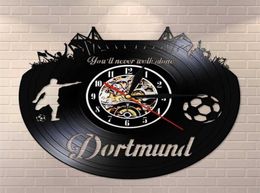 Dortmund City Skyline Wall Clock German States Football Stadium Fans Cellebration Wall Art Record Wall Clock Y2001096587879