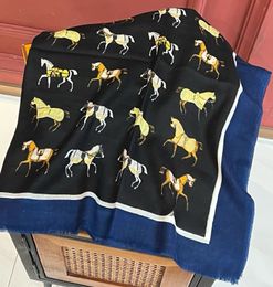 Cashmere Scarf Luxury Designer Shawl For Women Long Shawls H Letter Printed Scarves With Carriage Soft Warm Wraps Blanket War horse Diagram