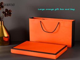 Gift Wrap Whole Fashion Large Orange Box Bag Party Activity Wedding Flower Scarf Purse Jewellery Packaging Decoration9372682