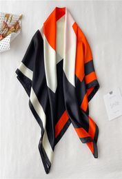 Orange Black Designer Letters Print imitate Silk Scarf Headband for Women Fashion Long Handle Bag Scarves Paris Shoulder Tote Lugg5294791