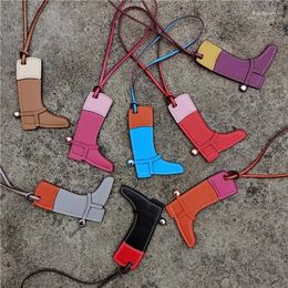 Keychains 2024 Fashion Ladies Charm Keychain Pendant PU Faux Leather Boot Shoes For Women Bag Accessories Ornament Gifts