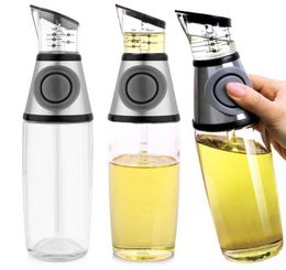 Kitchen Tools Controllable Press Measure Oil amp Vinegar Gravy Boats Dispenser Bottle Pump Glass Container 500ML7237946